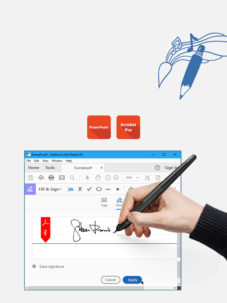 XP-Pen Star G640S drawing tablet for kids digital signature