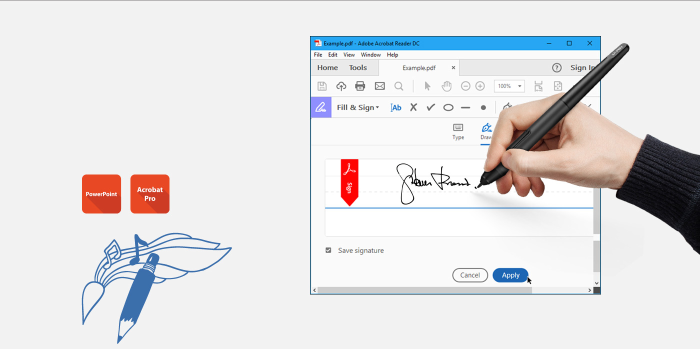 XP-Pen Star G640S drawing tablet for kids digital signature